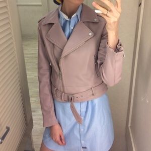 BCBG MAX AZRIA Leather Moto Jacket
